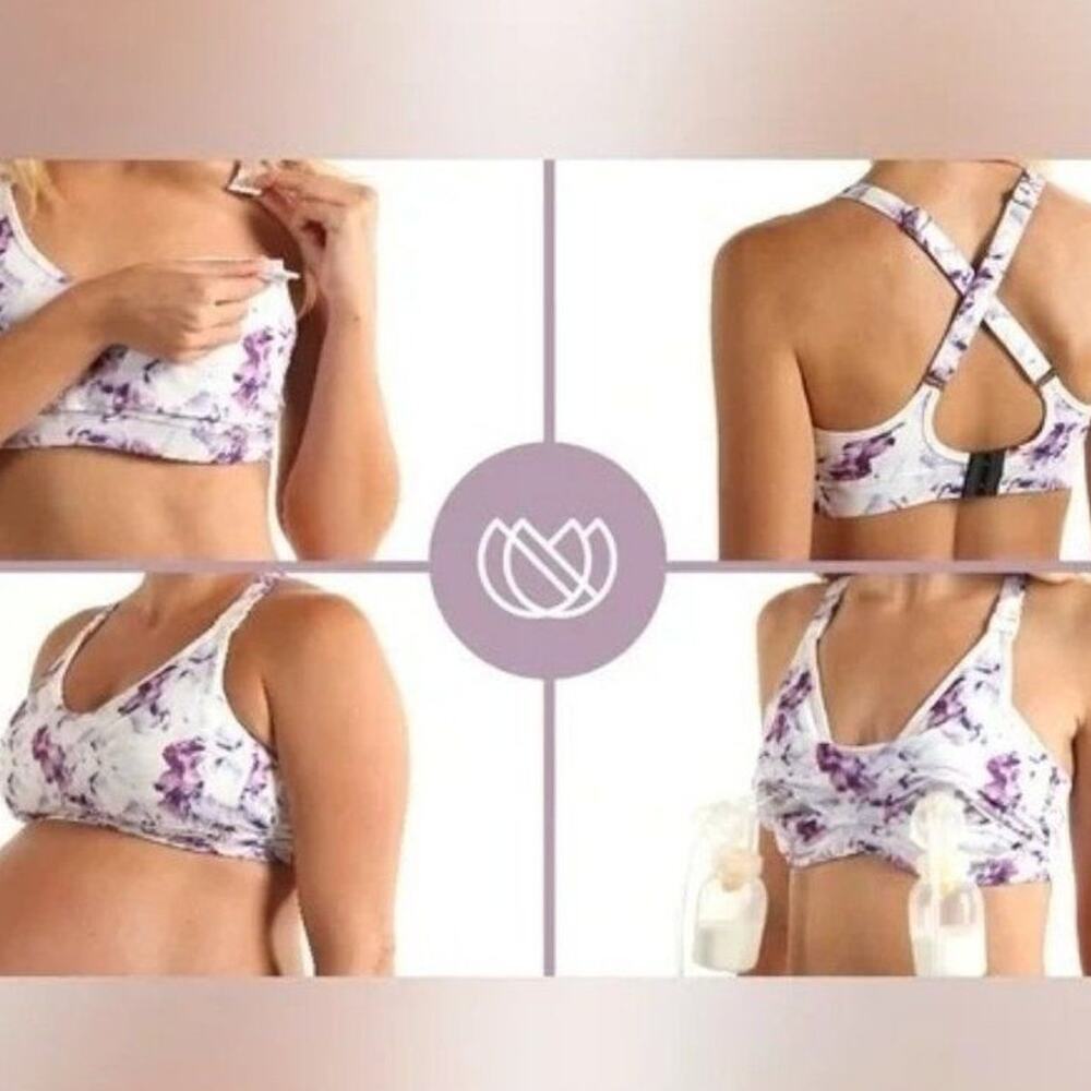 Ollie Gray The Anywhere Bra‎ in Bitsy Floral Maternity Nursing Pumping NEW